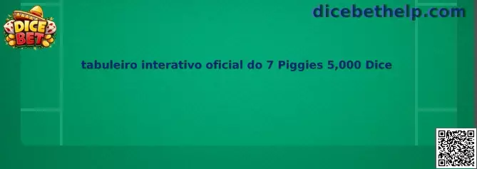 tabuleiro interativo oficial do 7 Piggies 5,000 Dice